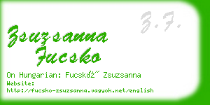 zsuzsanna fucsko business card